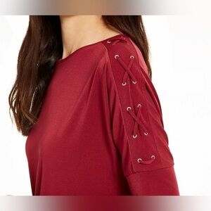 NWT Michael by Michael Kors grommet sleeve dress in Brandy - S